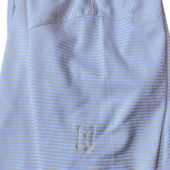 Champions Tour Yellow Striped Performance Golf Polo Shirt - Size XL - Picture 5 of 13